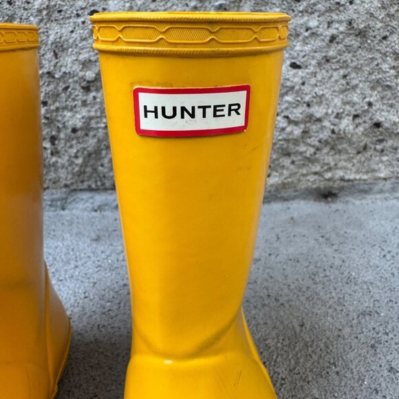 HUNTER Yellow Rain Boots Kids 12 US 29 EU First Classic Waterproof Gum Boot - Picture 5 of 11